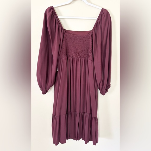 NWT Nine West Burgundy Square Neck Mini Dress - Picture 9 of 11